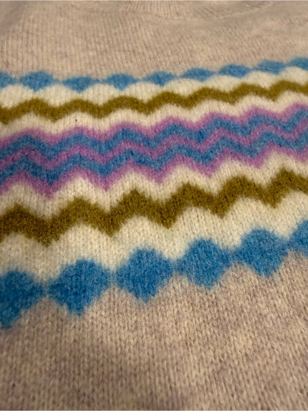 Boden Edie Fair Isle Knit Women’s Crewneck Sweater Size US 6 UK 10 EUC 100% Wool - Picture 4 of 9